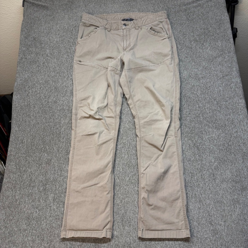Outdoor Research Mens Khaki Tan Hiking Technical Pants 36x34 Articulated Knee